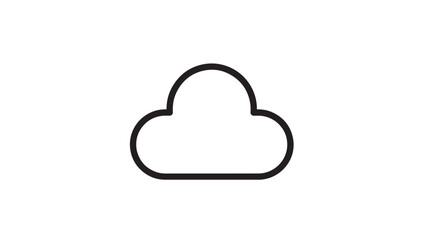 Obraz premium a simple minimalist black outline of a cloud shape perfect for digital design or weather icons on transparent background silhouette high quality professional detailed modern elegant