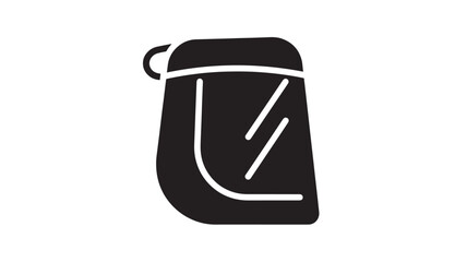 a sleek and modern black airpod case illustration showcasing its minimalist design and portability on transparent background silhouette high quality professional detailed elegant stylish clean crisp