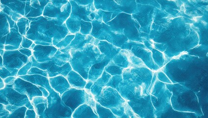 Sparkling blue water with light reflections and ripples
