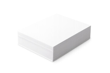 Stack of blank white copy paper ream