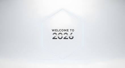 Welcome to year two thousand twenty six with hexagon frame