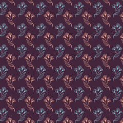 Fabric floral abstract seamless geometric pattern