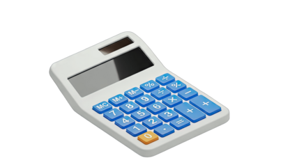 Calculator Isolated on White Background for Calculations