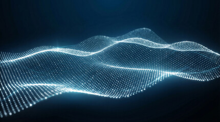 Digital Waves of Innovation: A mesmerizing display of digital waveforms pulses with vibrant energy, symbolizing the ever-evolving world of technology and innovation. 