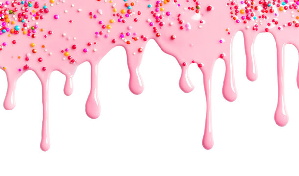 PNG Colorful dripping candy sprinkles
