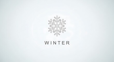 A simple snowflake design with the word winter below it
