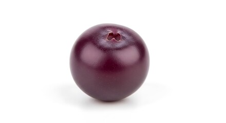 Obraz premium Single dark purple plum isolated on white background