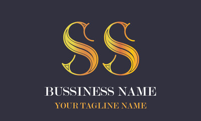 Fototapeta premium SS S ss initial logo | initial based abstract modern minimal creative logo, vector template image. luxury logotype logo, real estate homie logo. typography logo. initials logo