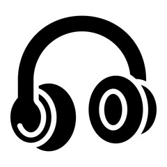 headphones glyph icon