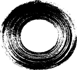 Tribal inspired circular design in black and white for print or poster