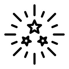 fireworks line icon