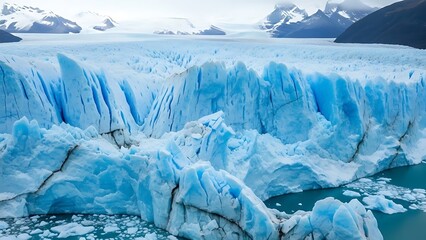 Stunning Perito Moreno Glacier Patagonia Argentina - Blue Ice Landscape.