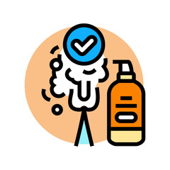 use an intimate wash for sensitive areas color icon vector illustration