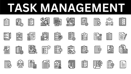 Task line editable icon set. task line icons. Vector illustration 