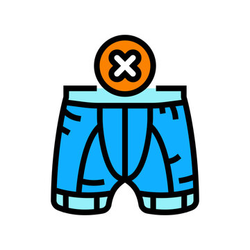 avoid wearing tight clothing color icon vector illustration