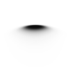 Soft Round Shadow Vignette on Transparent Background