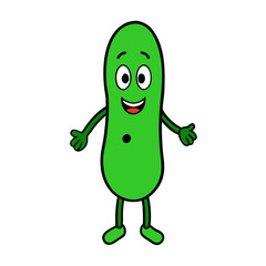 funny cartoon green alien