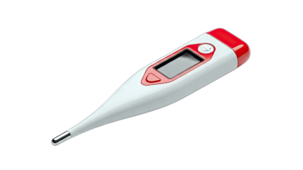 Digital Thermometer Isolated on White Background