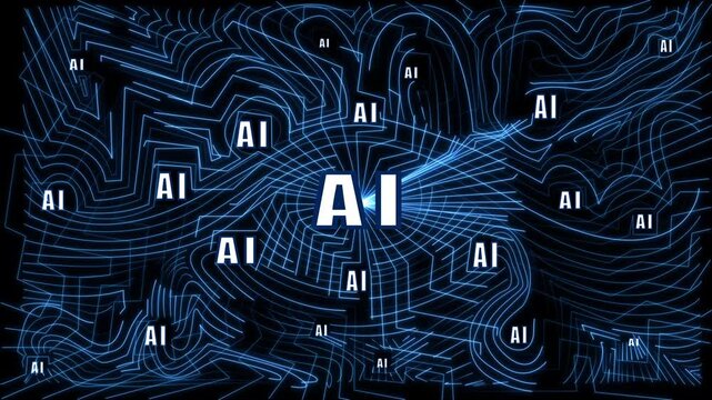 Computer chip with the words Quantum AI written on it. The chip is split in half. clean infographic: "Quantum + AI" with simplified q bit and processor symbols, futuristic UI, quantum ai development