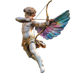 Anioł - Amorek na transparentnym tle