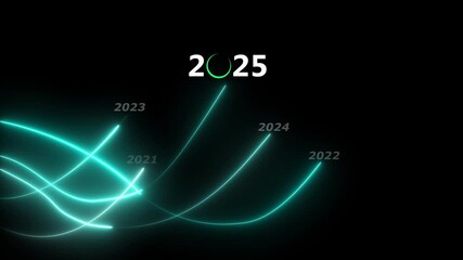 Business growth trends, projections and goal for the year 2025. Corporate competitiveness on a global level. Concept of business growth idea. 4k video animation. - Powered by Adobe