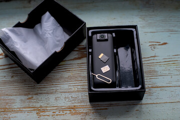 Photo of HD body camera in the box