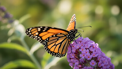 Fototapeta premium Orange monarch butterfly