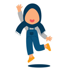 cartoon of a muslim girl