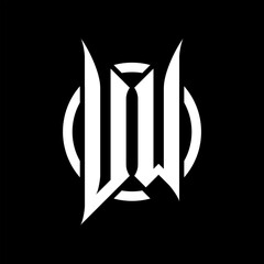 UW Monogram Logo on Black Background