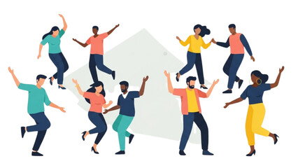 A Diverse Community Celebrating Together: A Vector Illustration of Unity