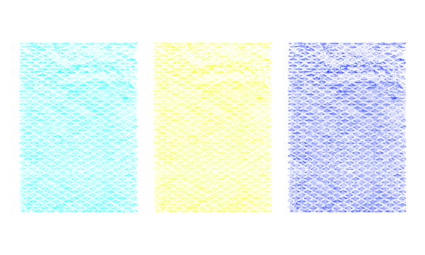 Bubbles Pattern Three Colored Rectangular Texture Overlay on Transparent Backdrop - Powered by Adobe