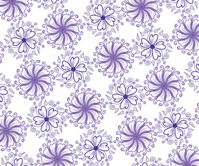 Nature-Inspired Artistic Floral Illustration with Balanced Shapes and Seamless Composition