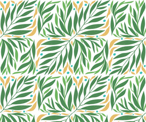 Hand-Drawn Nature Floral Texture Vector with Delicate Leaves and Retro Style