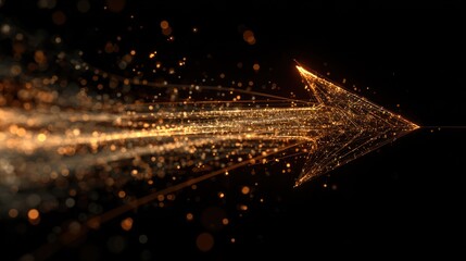 Glowing arrow digital illustration