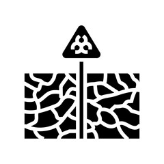 cracked earth chemical signs glyph icon vector illustration