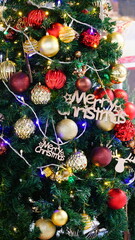 Christmas decorations on the tree