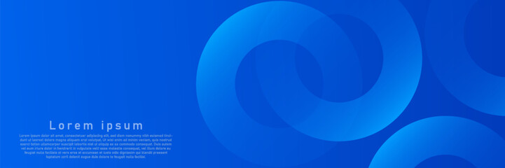 Blue gradient abstract circle shape background vector design