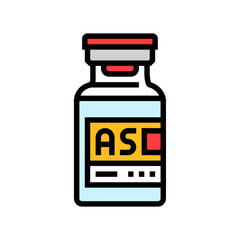 anabolic steroid vial color icon vector illustration