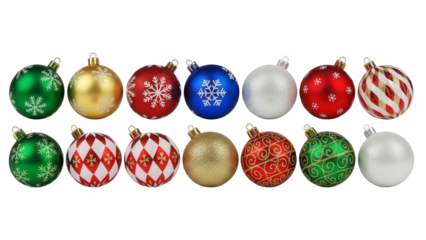 set of christmas balls