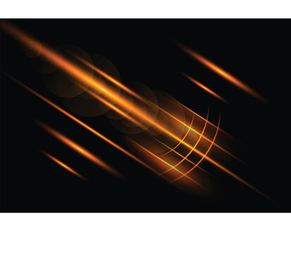 Golden transparent light lens flares streaks