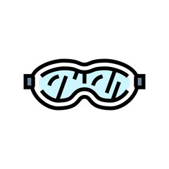Obraz premium rain protective goggles color icon vector illustration