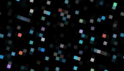  Multicoloured modern stylish halftone technology seamless texture.Abstract background with random size pixels.Squares mosaic pattern.