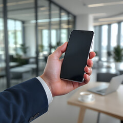 Business Person Holding Smartphone