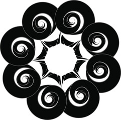 Abstract Spiral Circular Pattern Vector