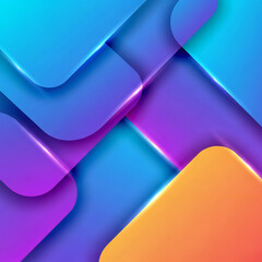 Vibrant Geometric Abstract Gradient Background with Layered Shapes, Soft Glow Effects, Futuristic Modern Design and High-Quality Texture Ideal for Presentation Slides, Ads and Creative Projects