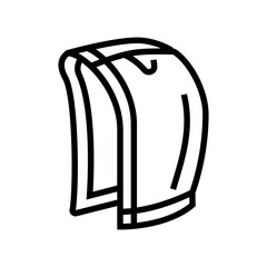 zip up hood line icon vector illustration