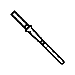 cigarette a holder line icon vector illustration
