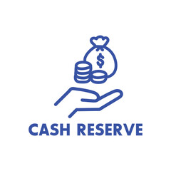 Cash Reserve, Financial Savings, and Emergency Fund Icon