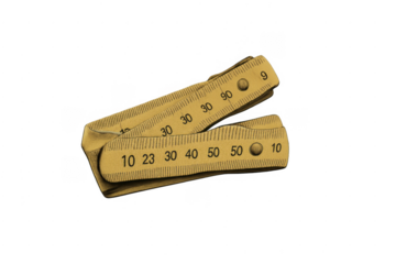 Folding wooden ruler for carpentry and measuring work