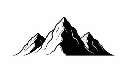 Majestic mountain peaks rising against a clear sky, symbolizing adventure and achievement.